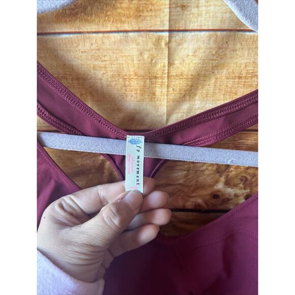 Free People Movement Bare It All Leotard in Varsity Red Size XS NWT - Picture 3 of 7